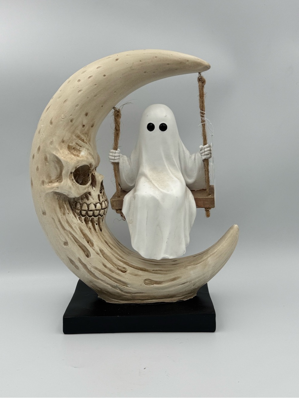 2026 Goblin & Ghoul Ghost Swing‎ Skeleton Moon Halloween Decor NWT 11"